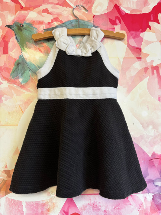 Janie & Jack black and white quilted dress. Size 3T