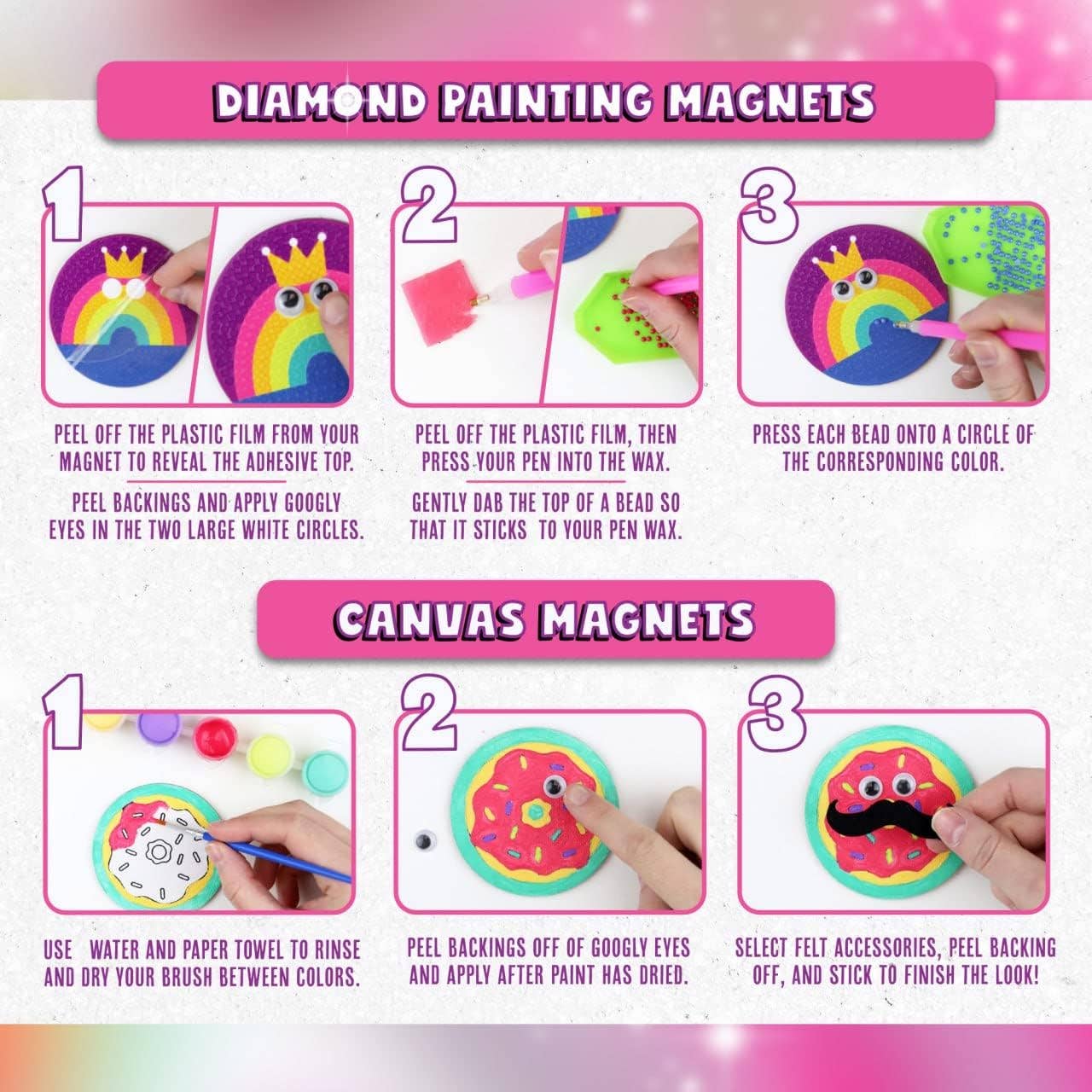 Doodle Hog - Canvas & Diamond Paint Magnet Kit