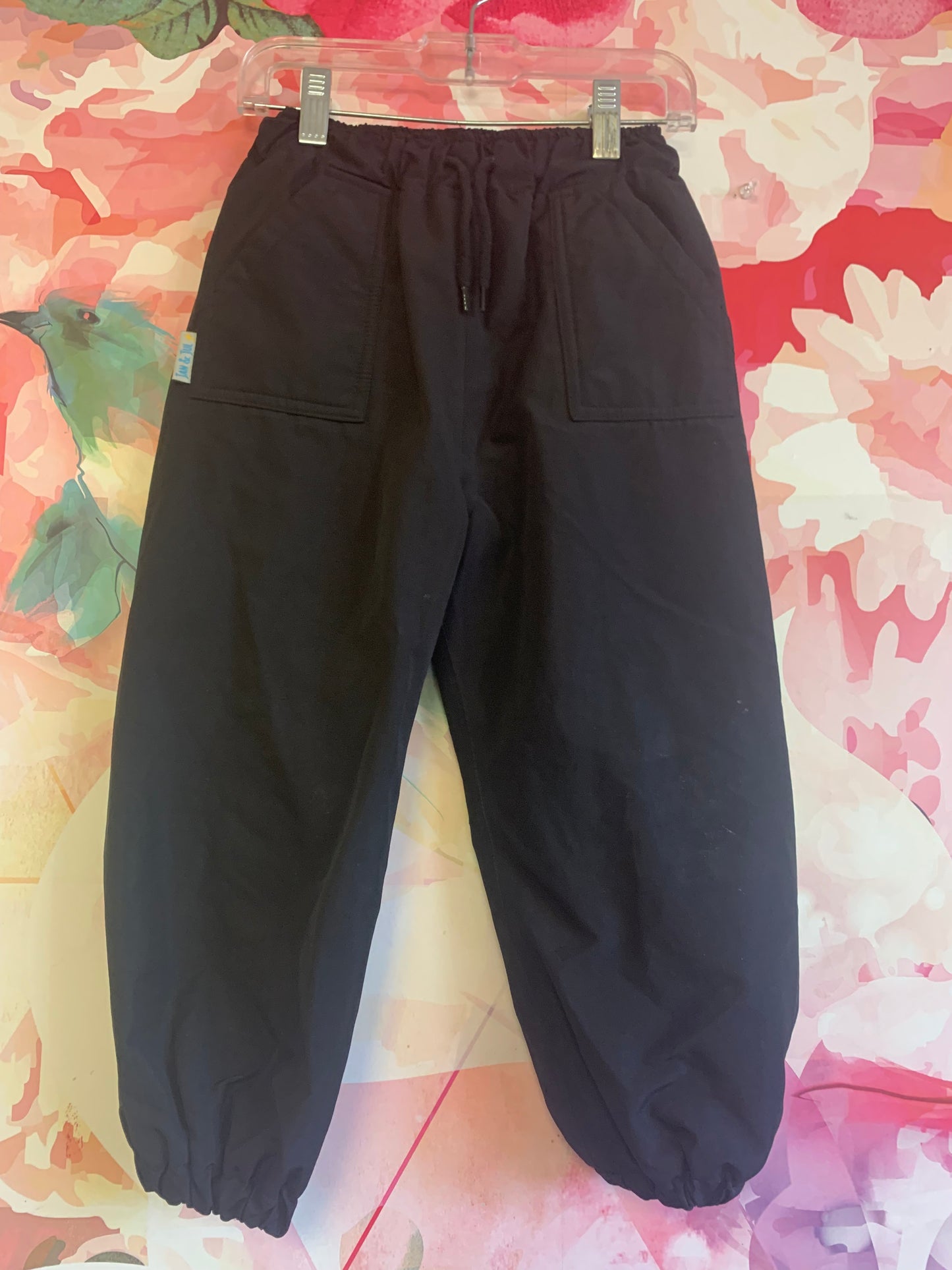 Jan & Jul black snow pants with elastic drawstring waist. Size 3T