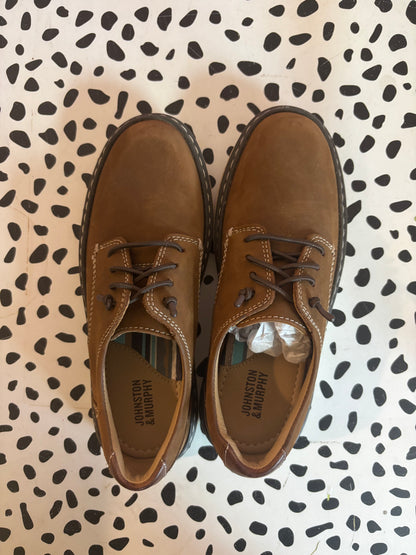 Johnston & Murphy Little Kid McGuffey Plain Toe shoes in Brown Oiled Nubuck. NEW. Size 12.