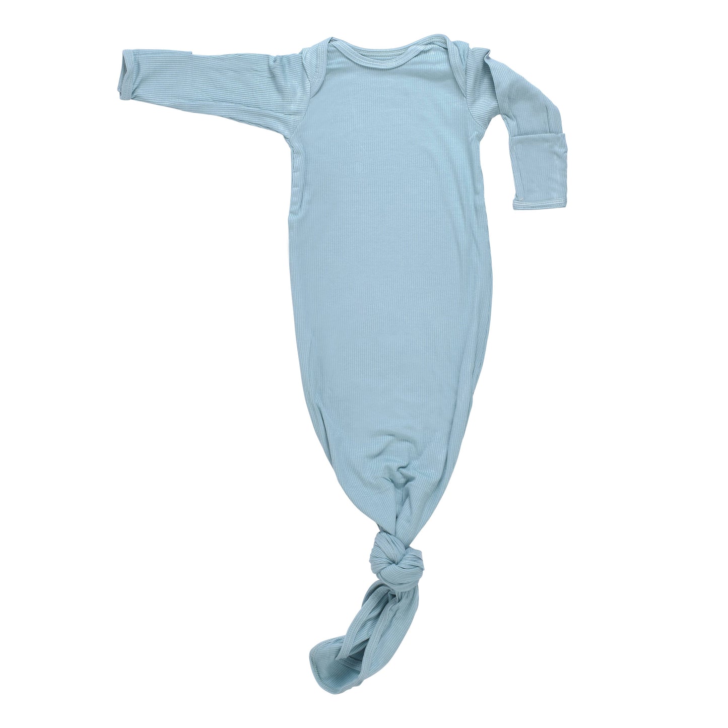 Three Little Tots - Blue Bird Knotted Gown: Gown & Hat