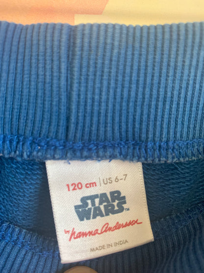 Hanna Andersson blue shorts with Star Wars design. Size 6/7