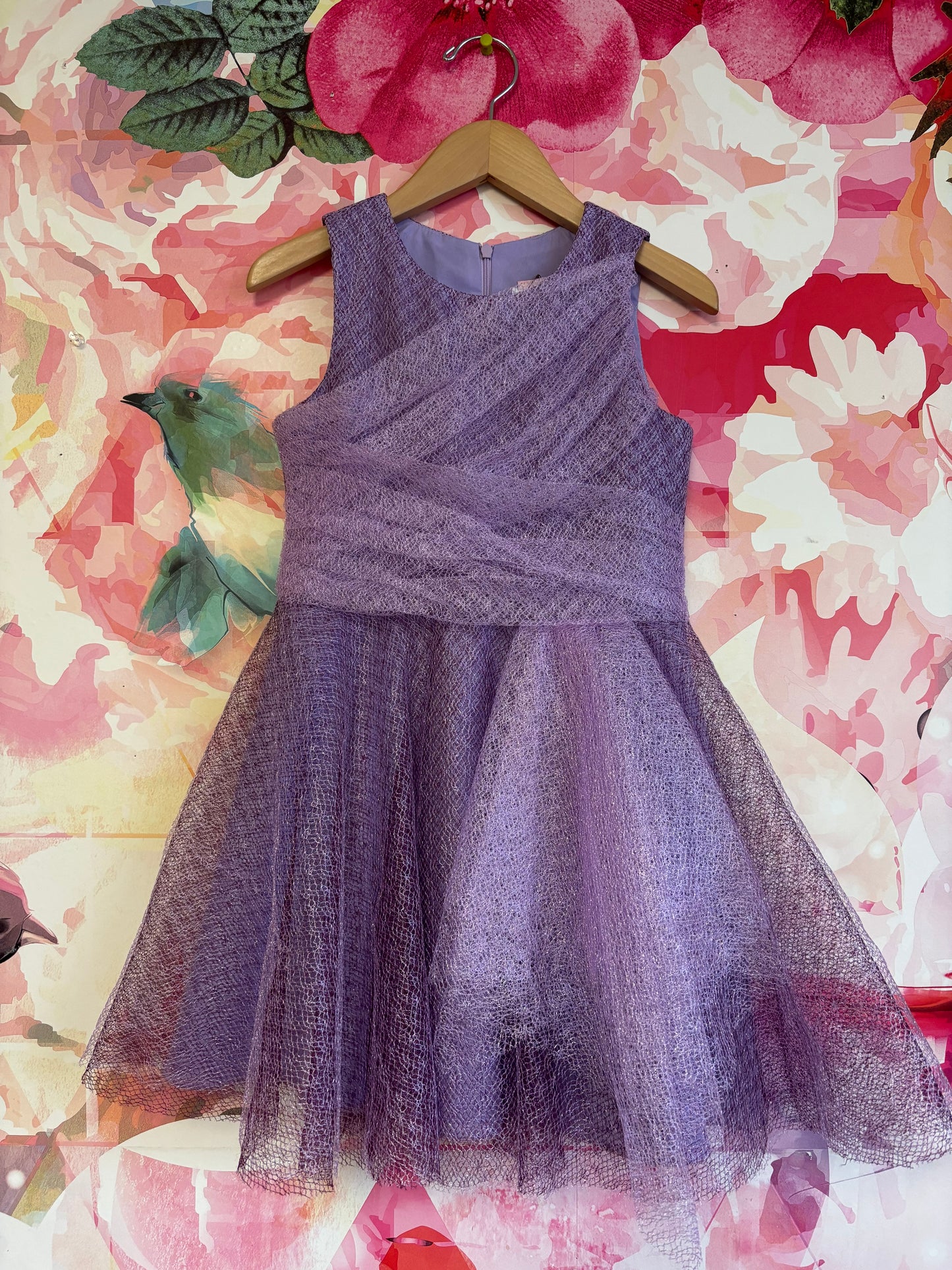 Zoe Ltd. Purple sleeveless dress with full skirt.  Size 8.