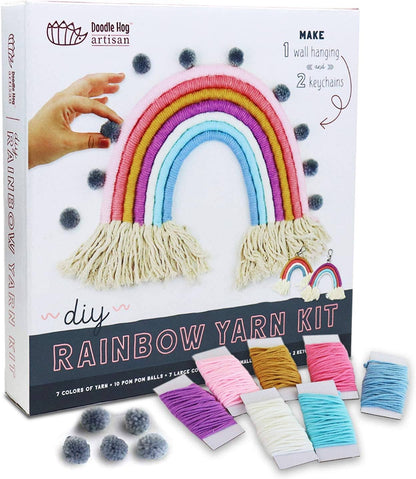 Doodle Hog - DIY Rainbow Yarn Bedroom Decor (Nursery Decor)