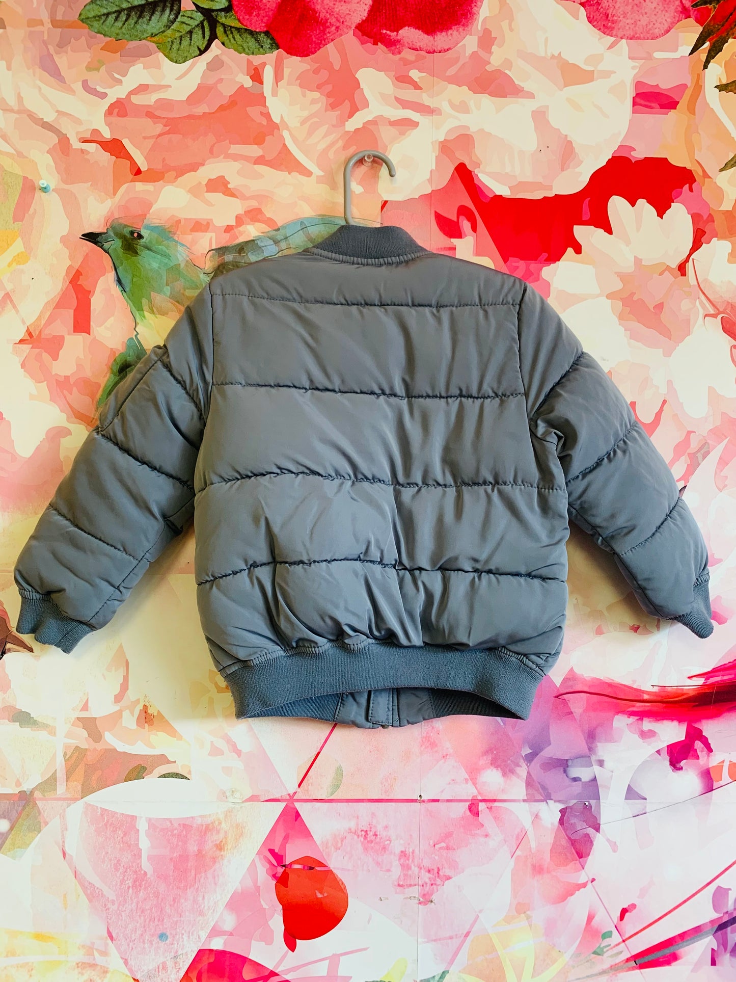 Zara grey puffy bomber jacket. Size 5