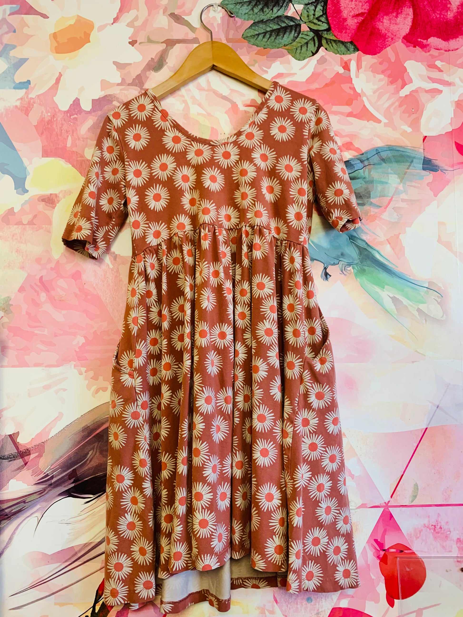 short terracotta dress Terracotta Bodycon Short Dress With Long Sleeves