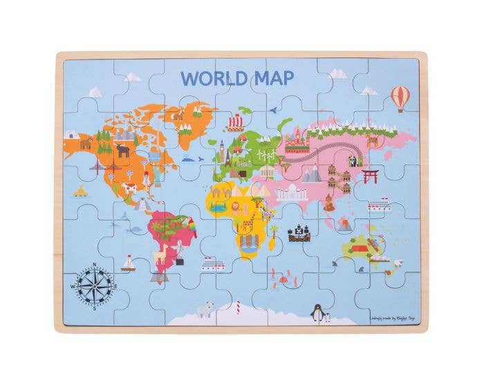 Bigjigs Toys - World Map Puzzle