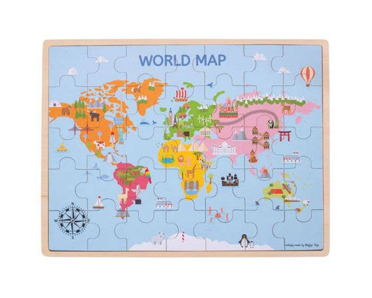 Bigjigs Toys - World Map Puzzle