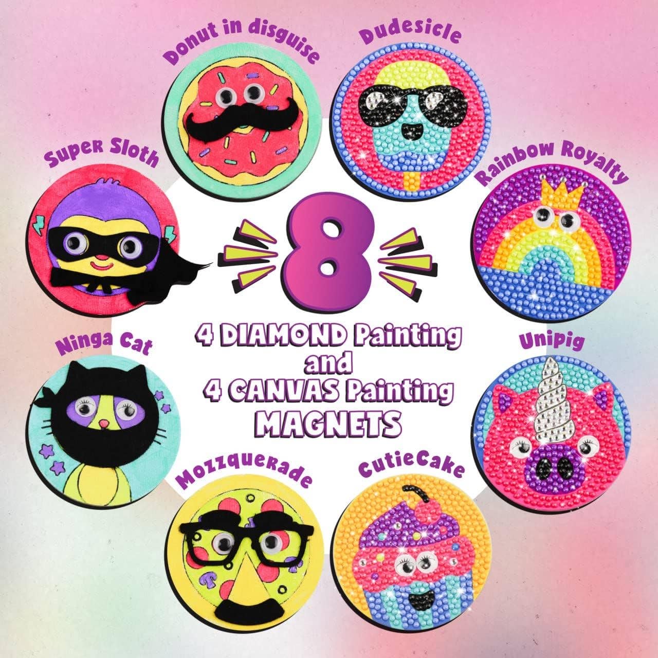 Doodle Hog - Canvas & Diamond Paint Magnet Kit