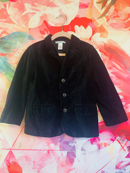 Janie & Jack black velour blazer jacket with 3 buttons. Size 4T.