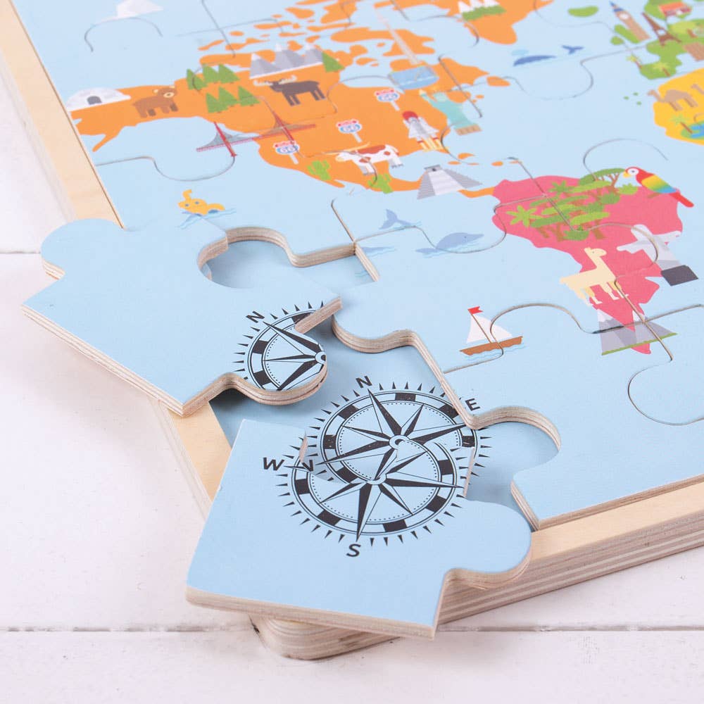 Bigjigs Toys - World Map Puzzle