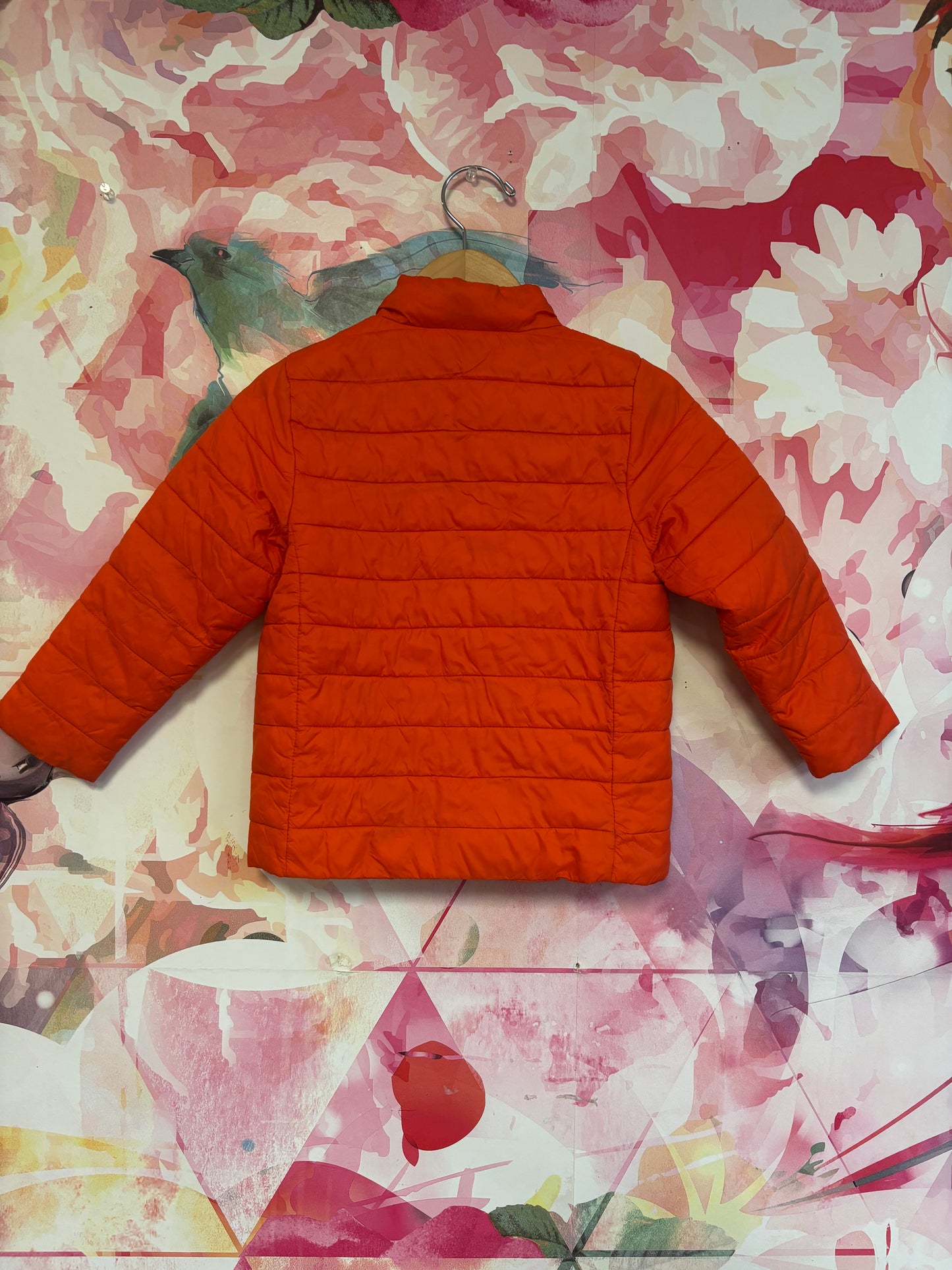 Lands End Orange puffy coat. Size 3T.