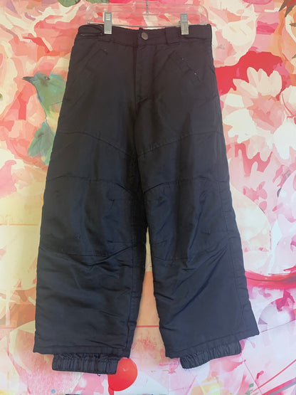 Cherokee black snow pants. Adjustable Velcro waist. Light wear on right knee (see second photo) size 4/5