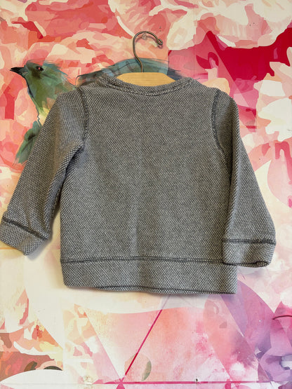 Baby Gap grey and white crewneck sweater. Size 3T