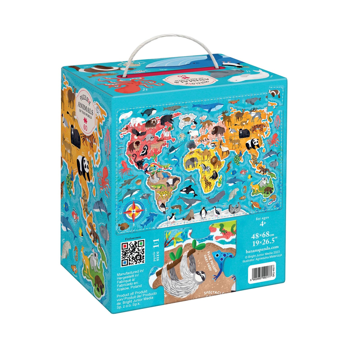 Banana Panda - Puzzlove Animals of the World 60-piece puzzle for age 4+