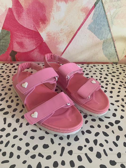 Stoney Clover pink Velcro sandals. Size 5