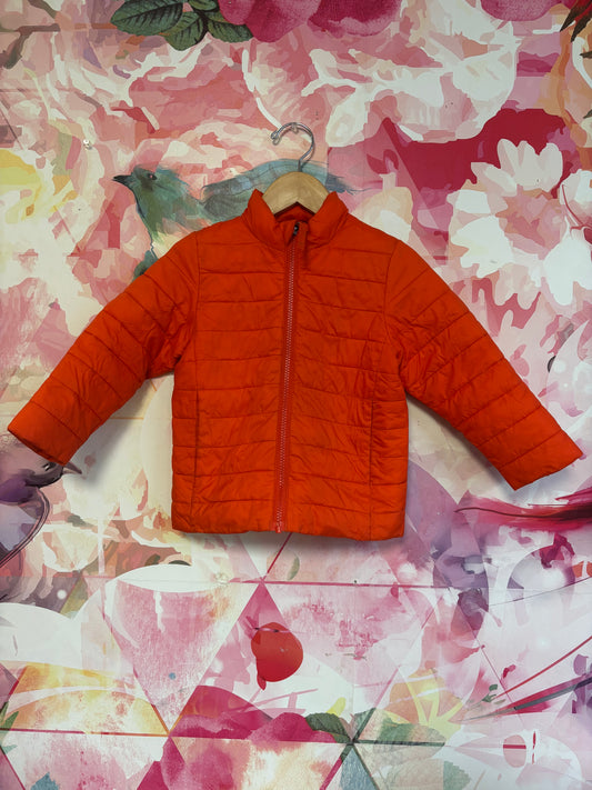 Lands End Orange puffy coat. Size 3T.