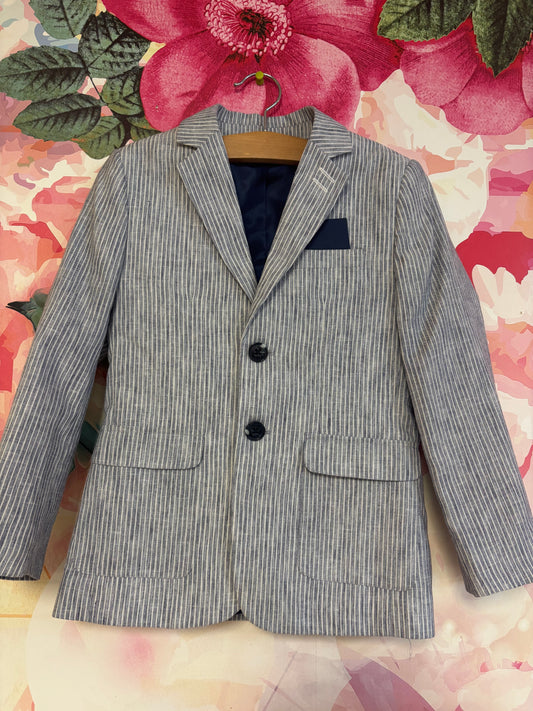 Leo & Zachary blue and white stripe blazer. Size 7.