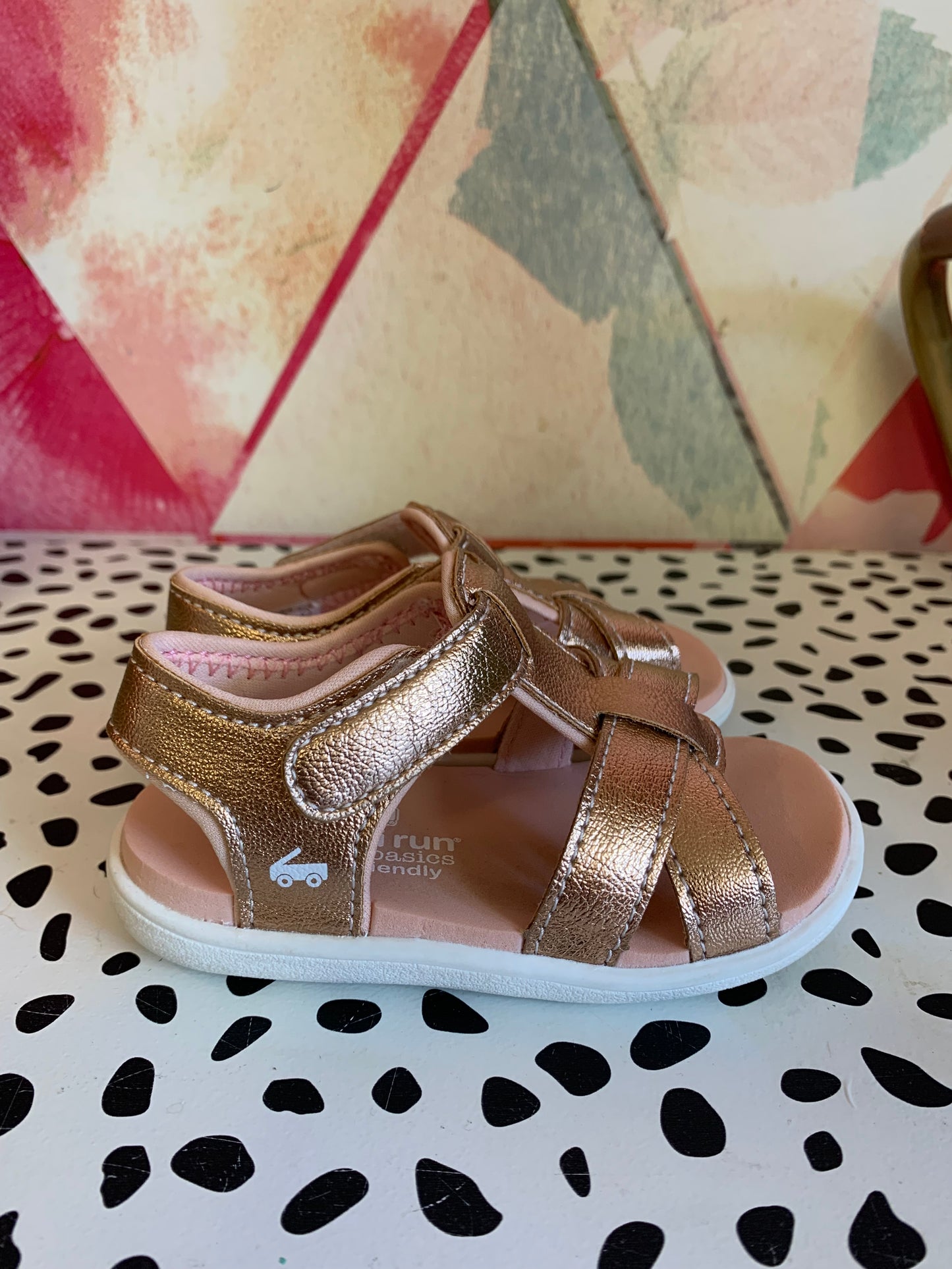 See Kai Run basics toddler Shayna sandals. Rose Gold color. Size 6.