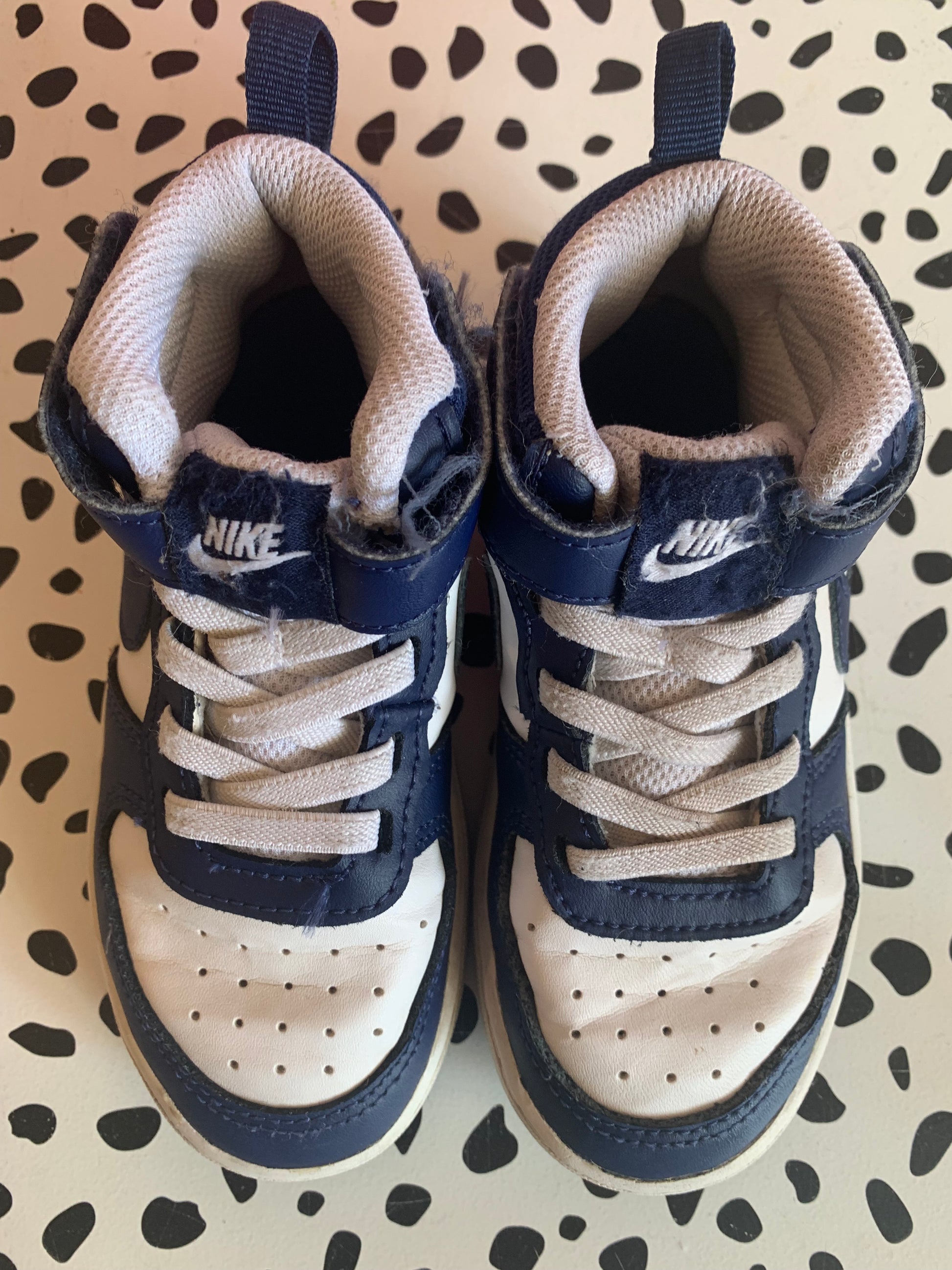 High Top Nike Blue Velcro Shoes Feet Best First Walkers Boys