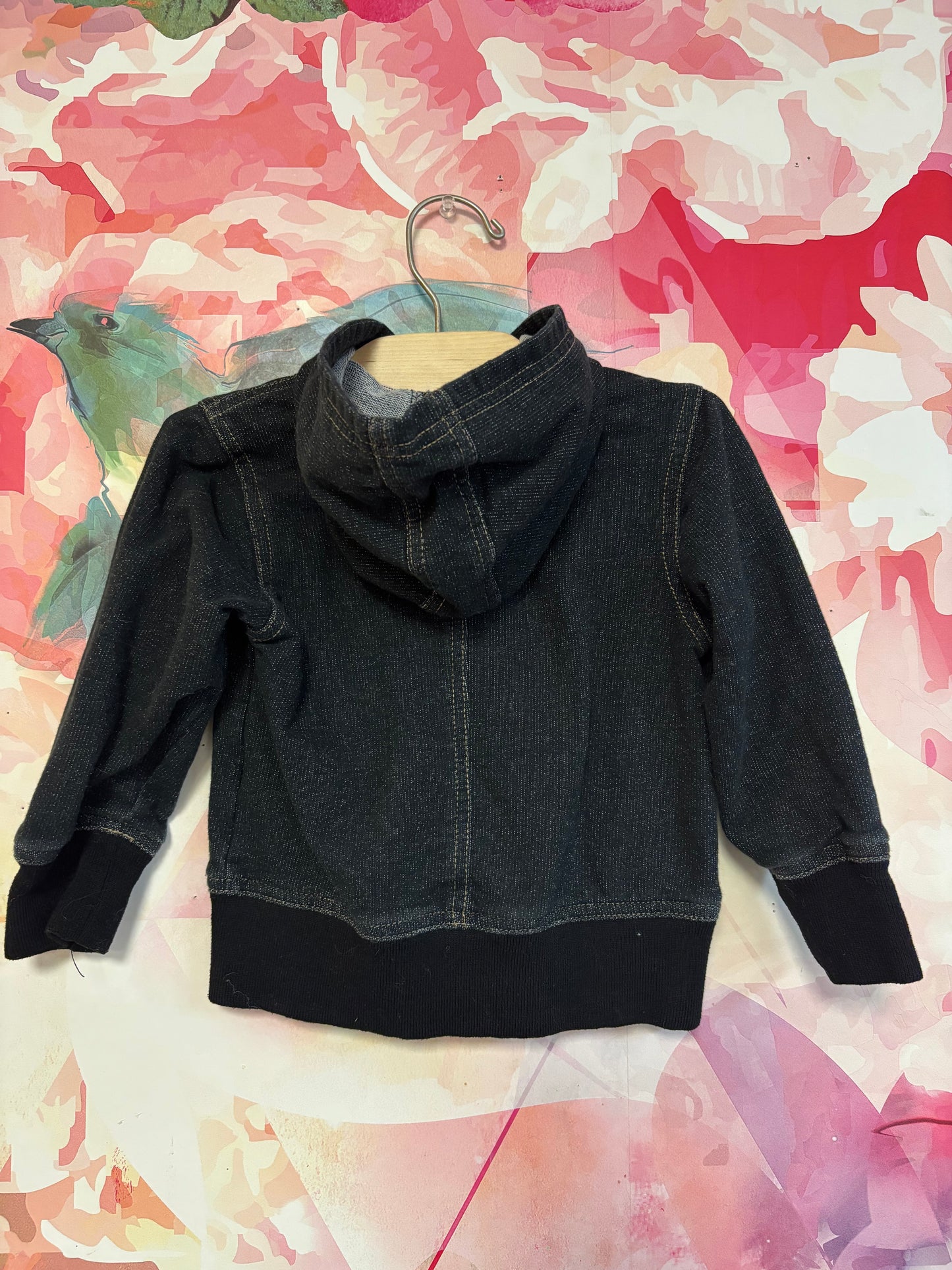 Kapital K black zip up hoodie. Size 3T.