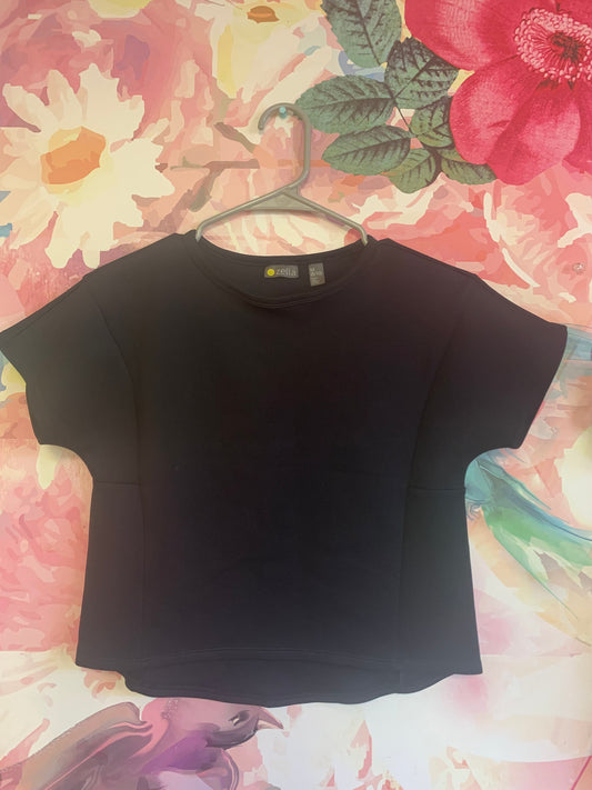 Zella short sleeve top. Black. Size 8/10.