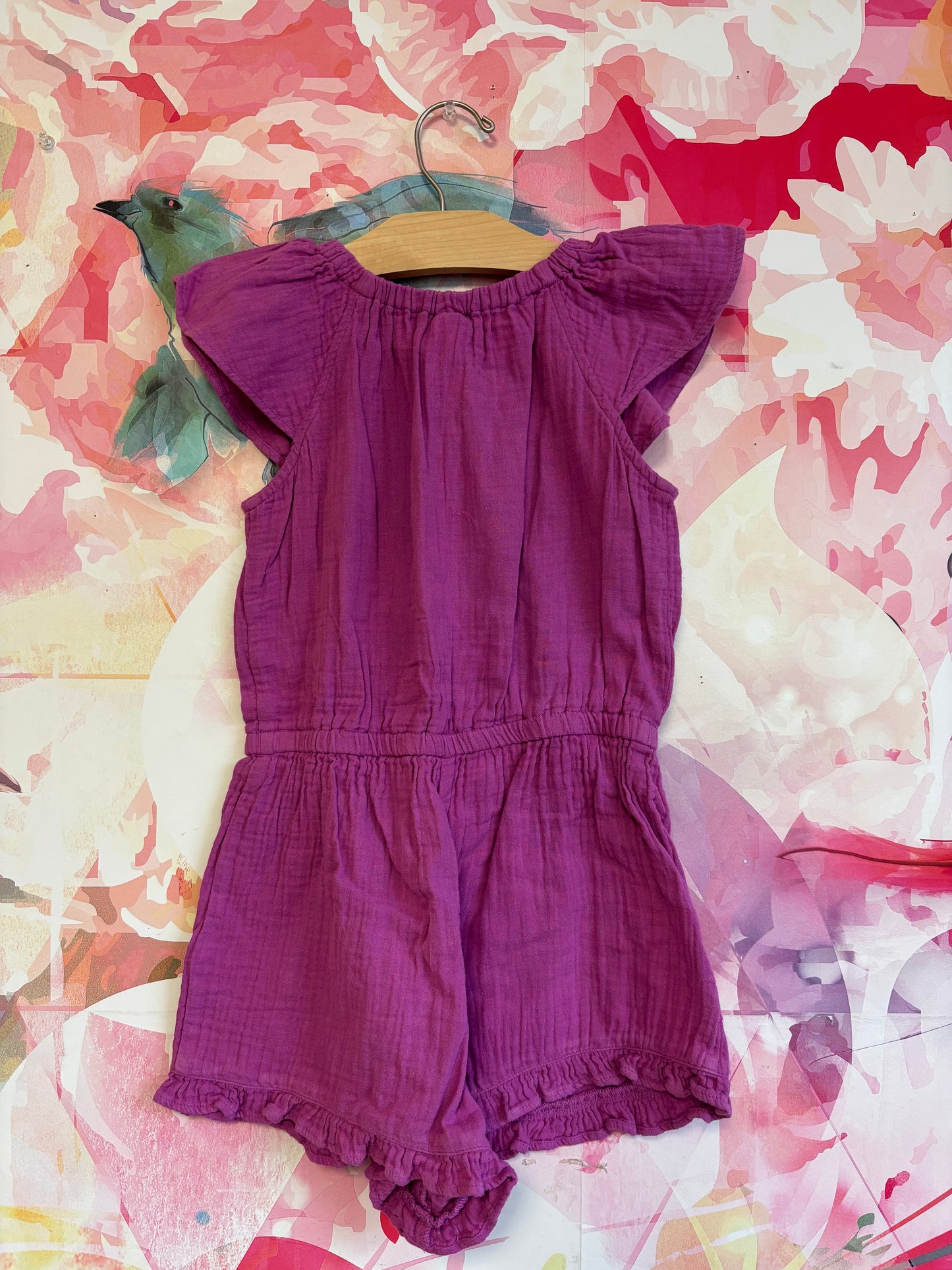 Crewcuts purple short sleeve romper. Size 8