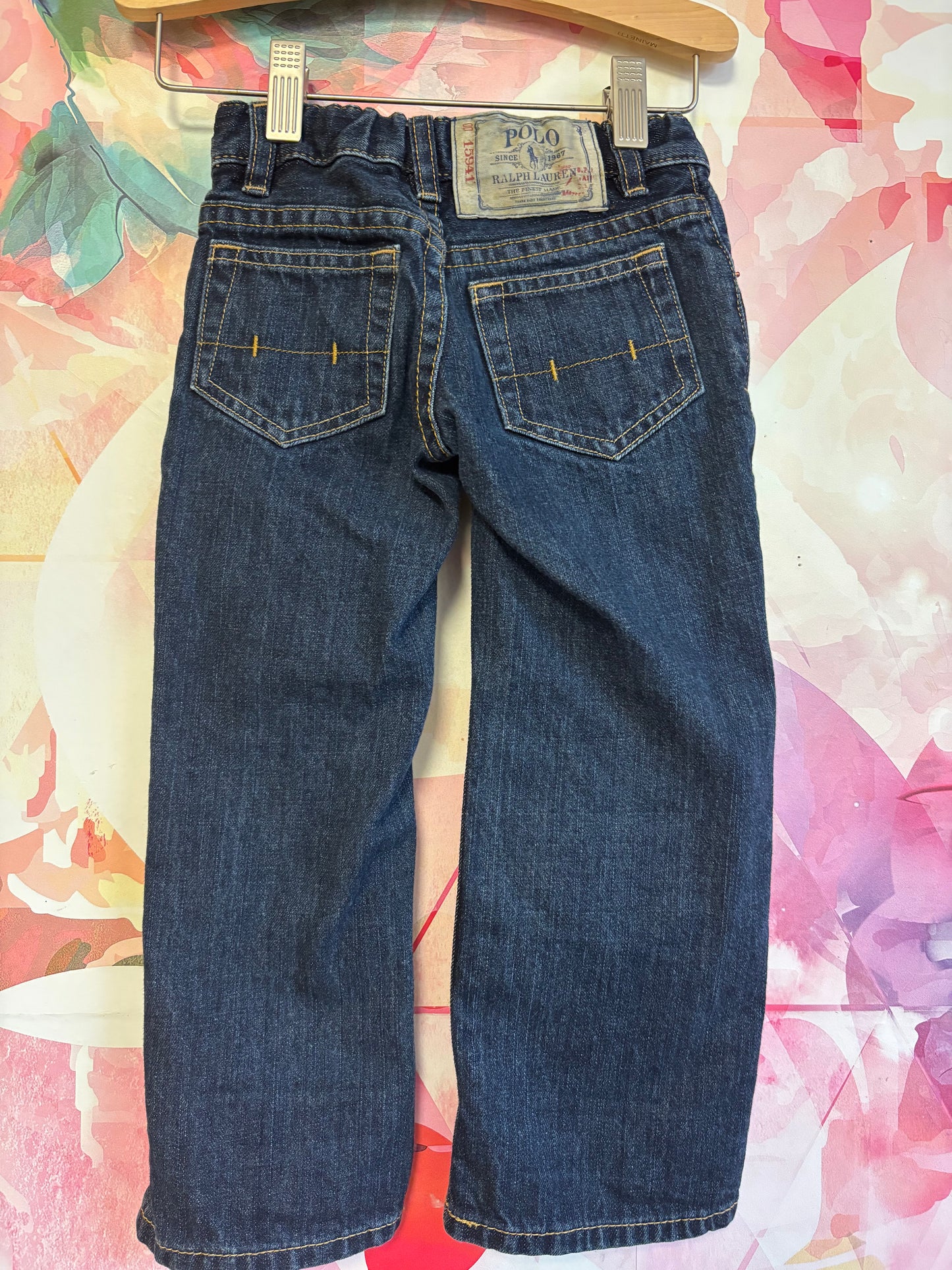 Polo Ralph Lauren dark blue wash jeans. Size 3T.