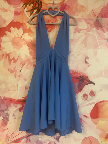 Milly Minis blue halter swing dress. Size 10.