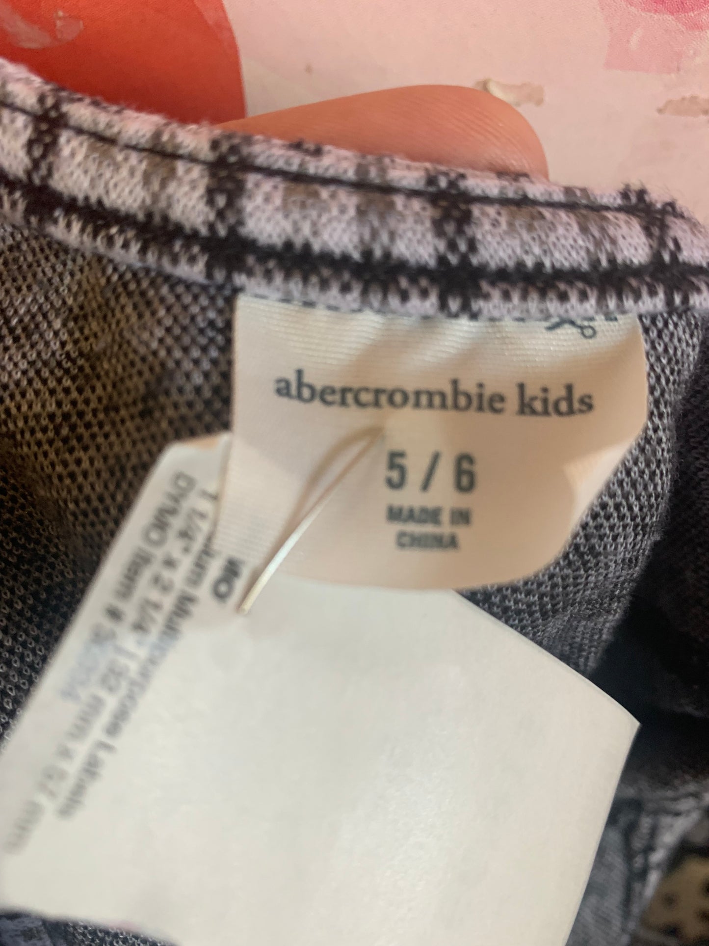 Abercrombie kids grey & black checkered dress. Size 5/6