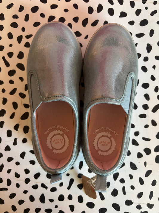 Livie & Luca light blue shimmery slippers on sneakers. NEW WITH TAGS. size 12.