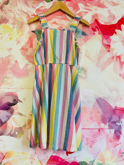 Crewcuts rainbow stripe dress NEW WITH TAGS. size 8