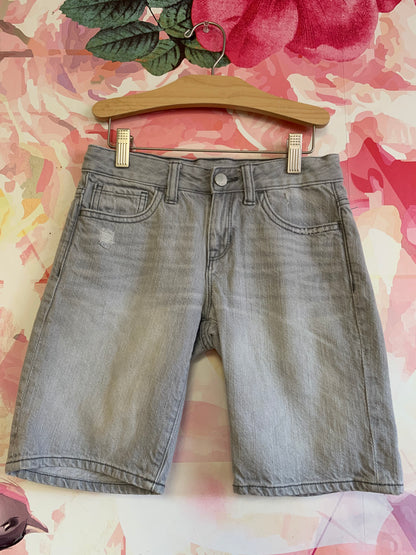 Gap grey denim shorts - slightly distressed. Size 10R.