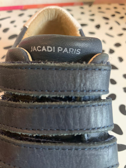 Jacadi Paris blue leather Velcro shoes. Size 8.