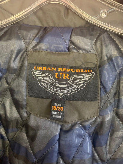 Urban Republic grey puffy winter coat with removable hood. Size 16/20