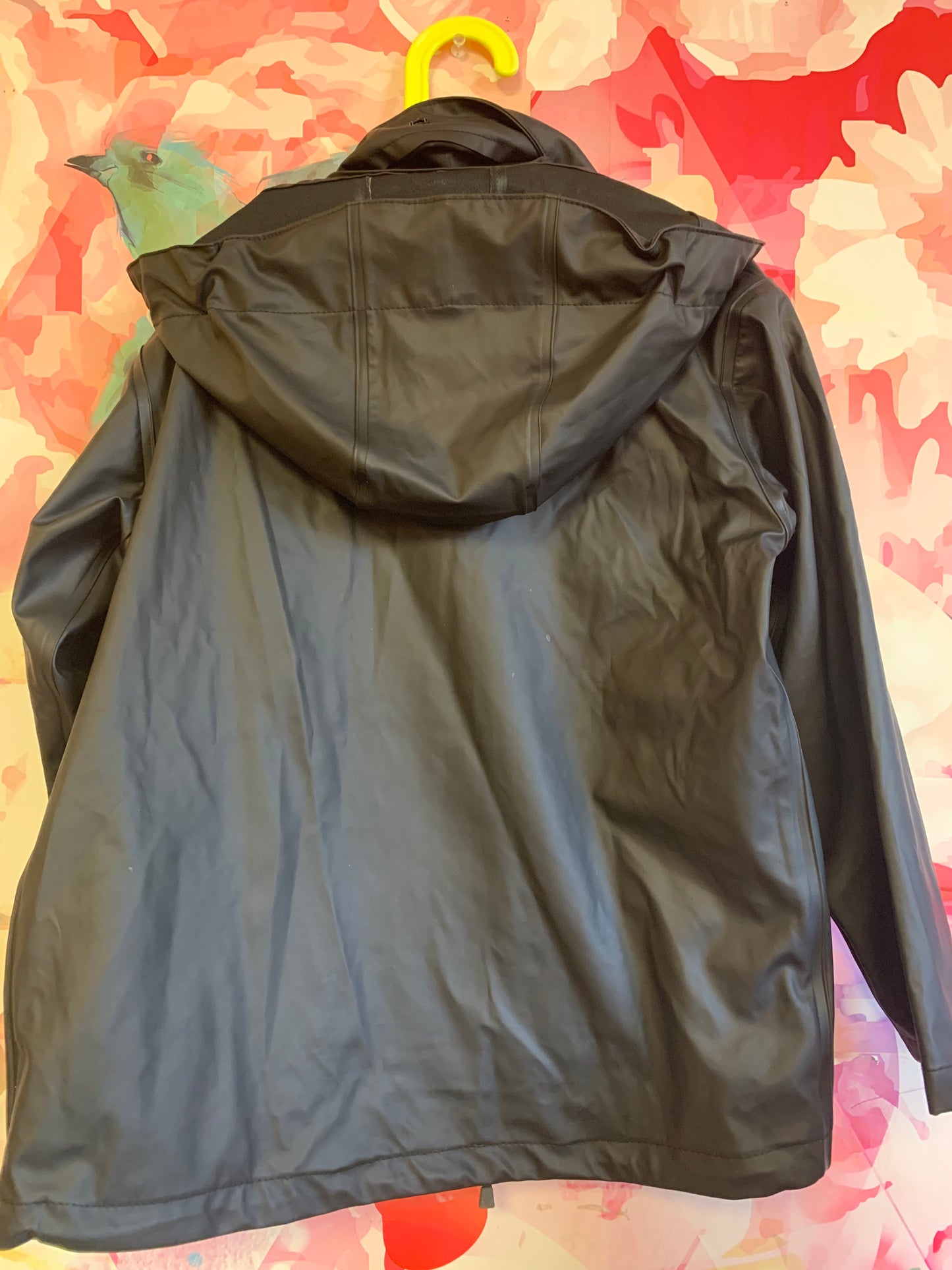 Helly Hansen black jacket with hood. Size 8.