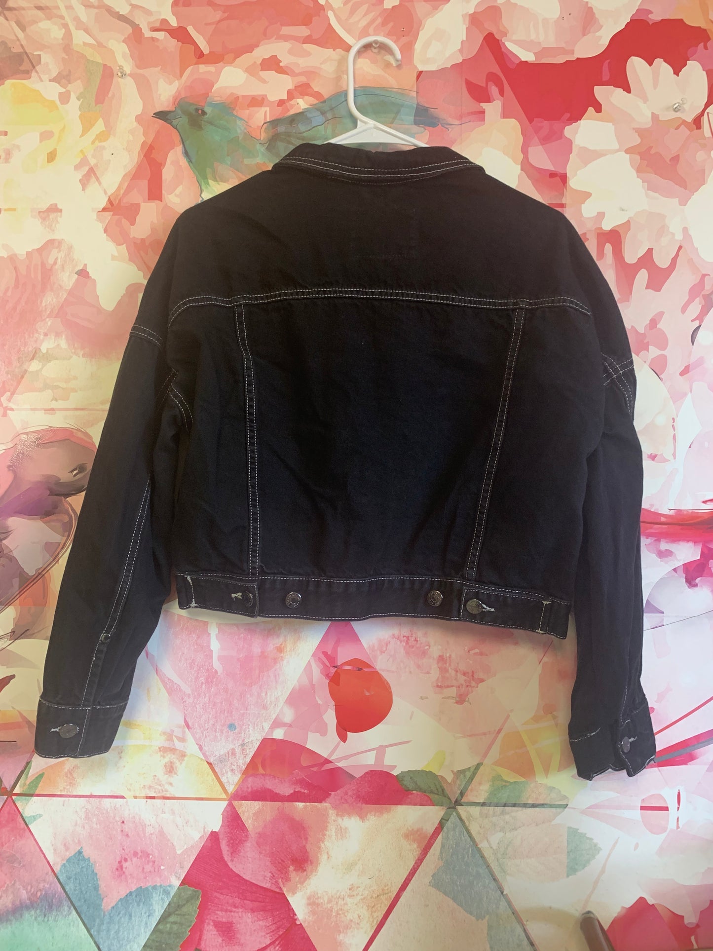 &Denim black denim jacket. Adult Size Small.