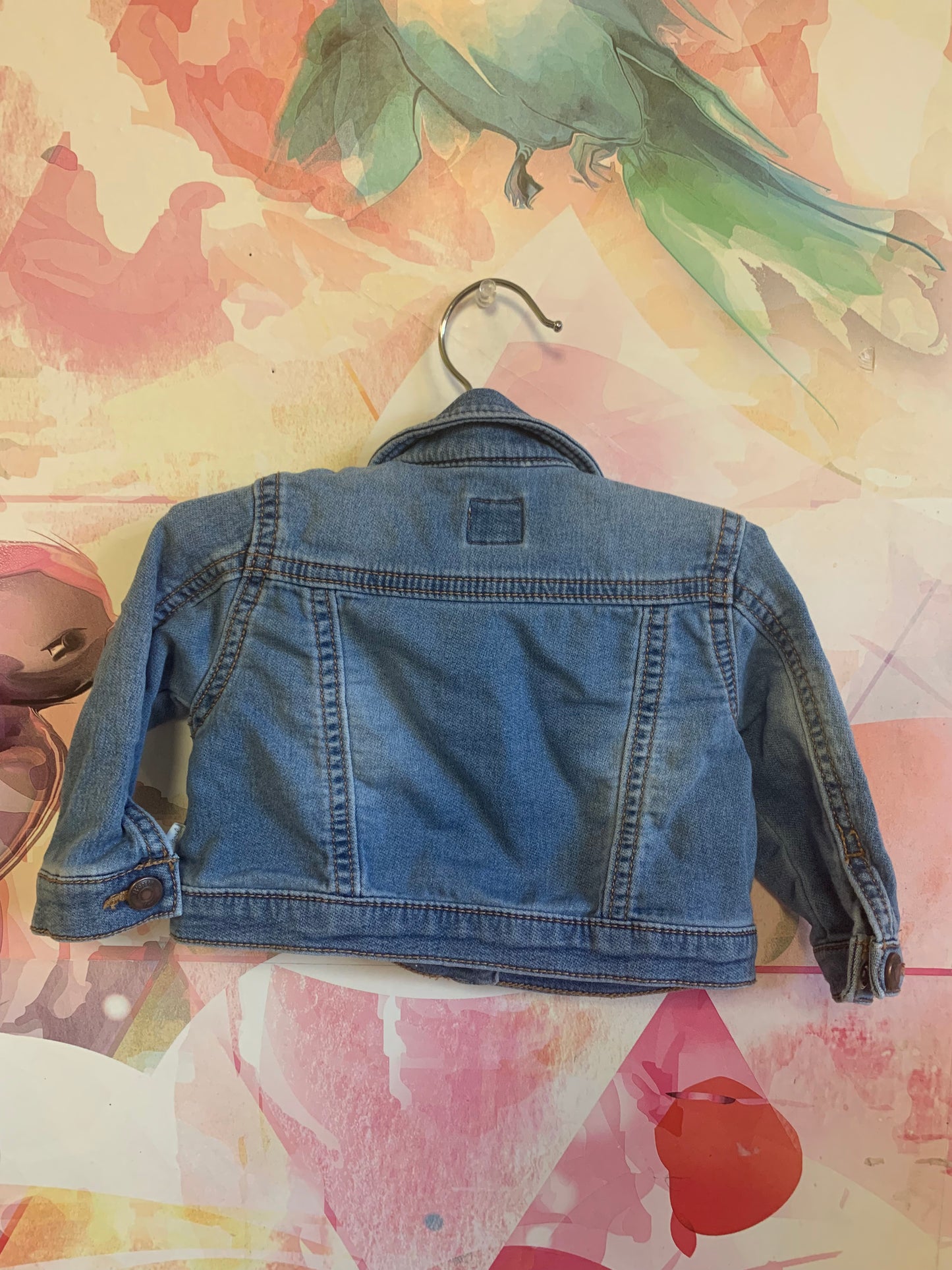 Baby B’gosh blue denim jacket with snaps. Size 3-6m