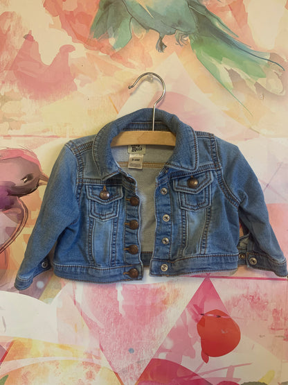 Baby B’gosh blue denim jacket with snaps. Size 3-6m