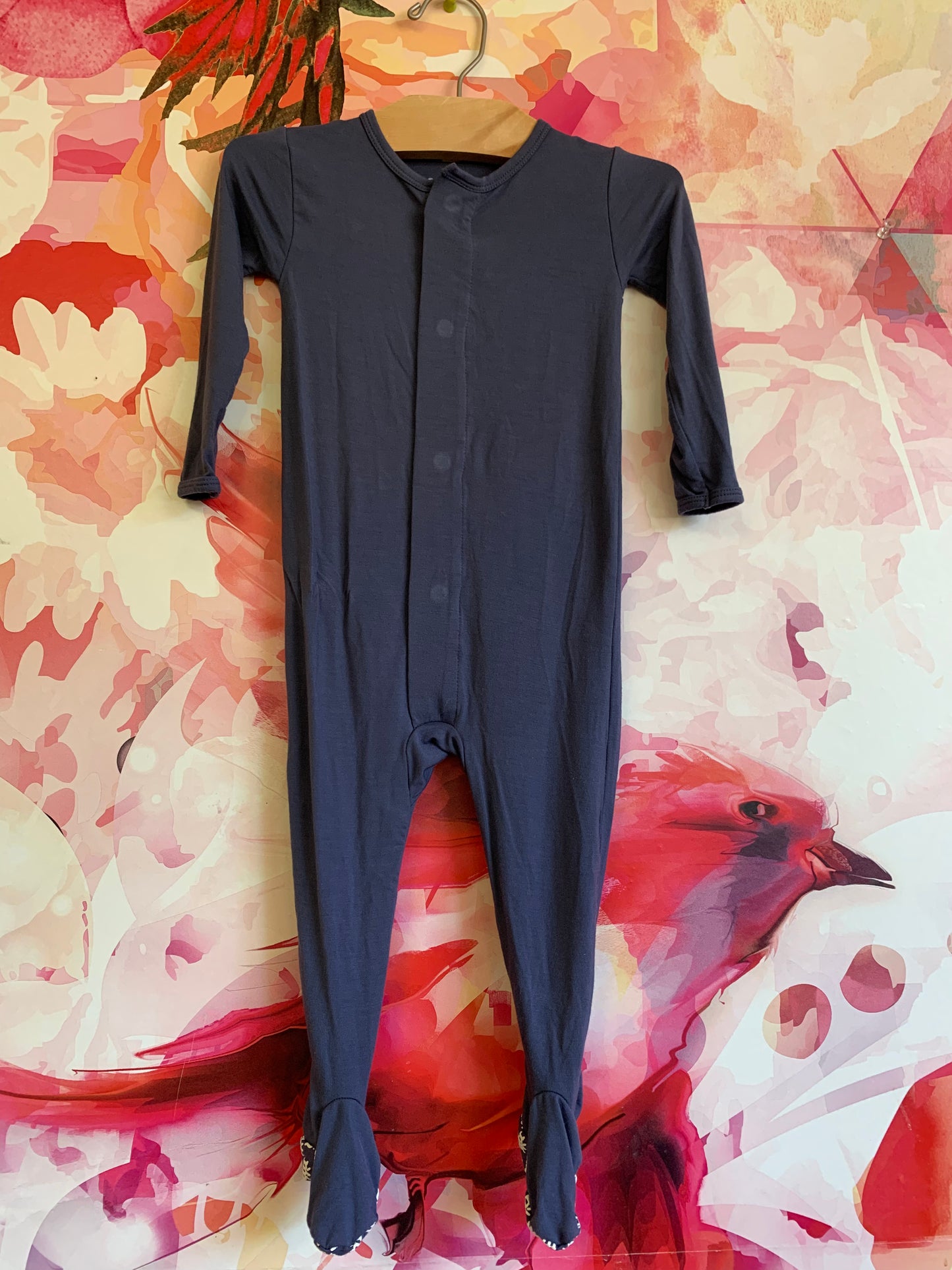 Magnetic Me grey long sleeve romper. Size 9-12m