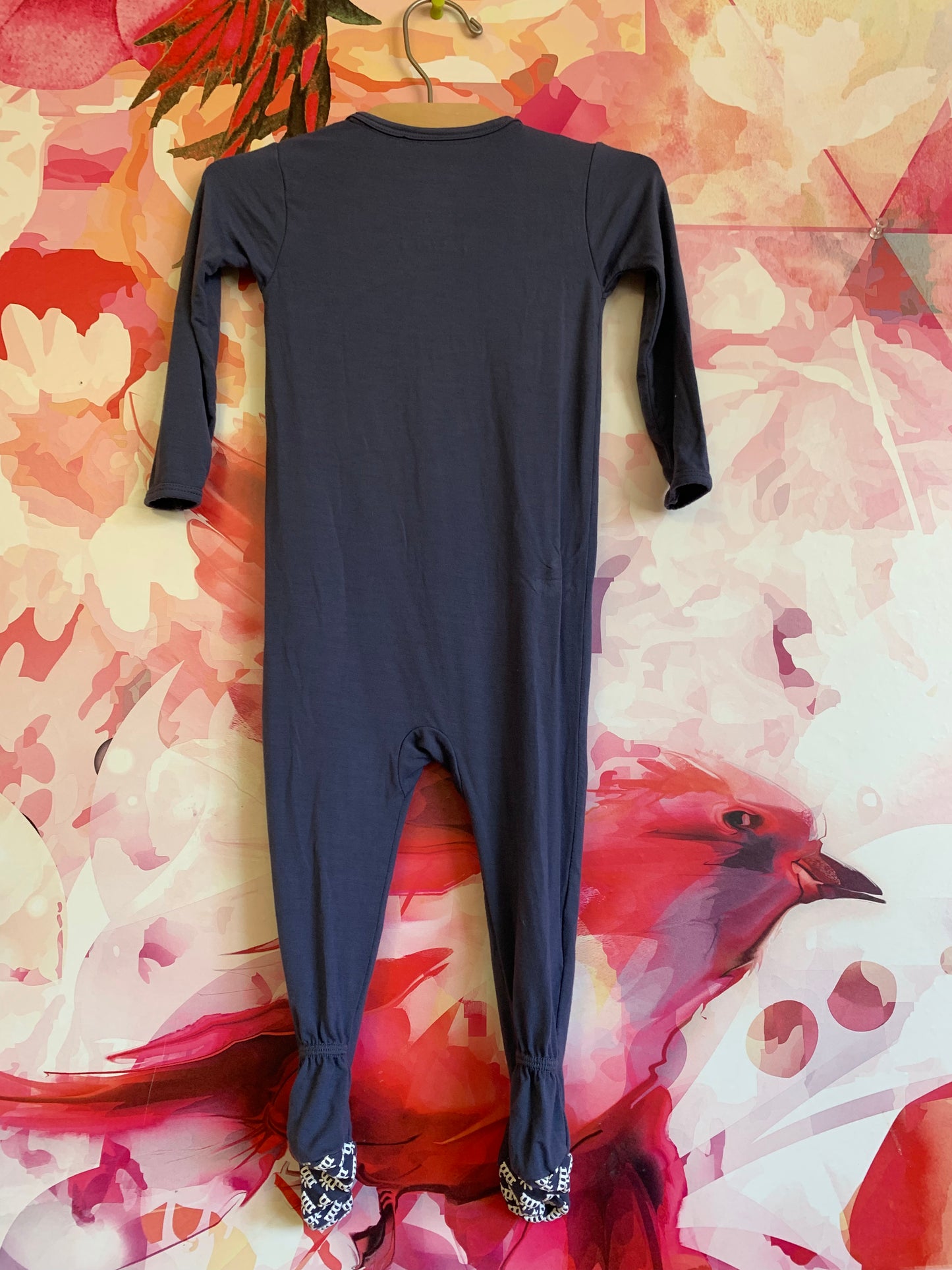 Magnetic Me grey long sleeve romper. Size 9-12m