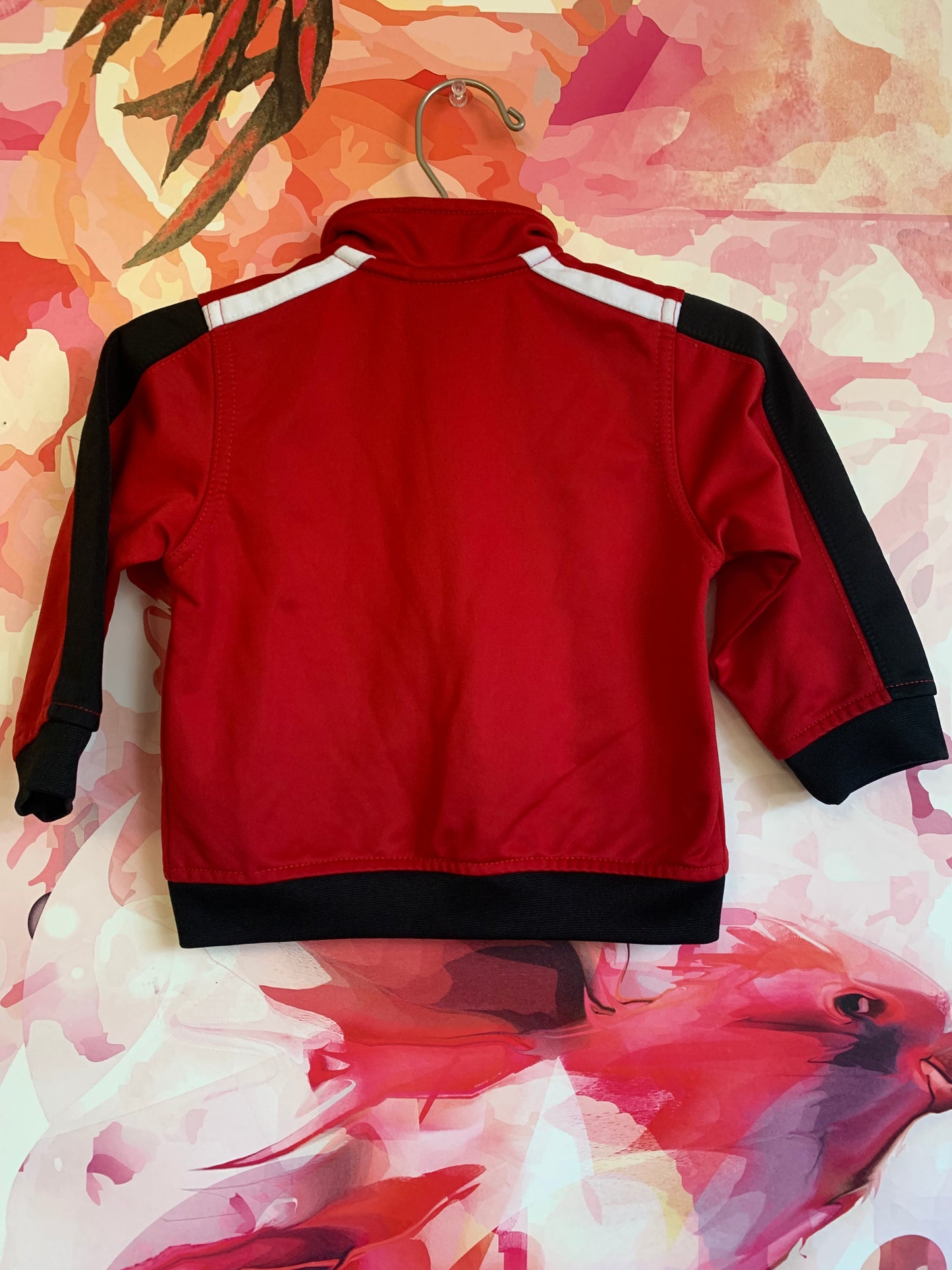 Michael Jordan red & black athletic jacket. Size 6-9m