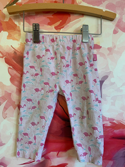 Jojo Maman Bebe pink flamingo leggings. Size 12-18m