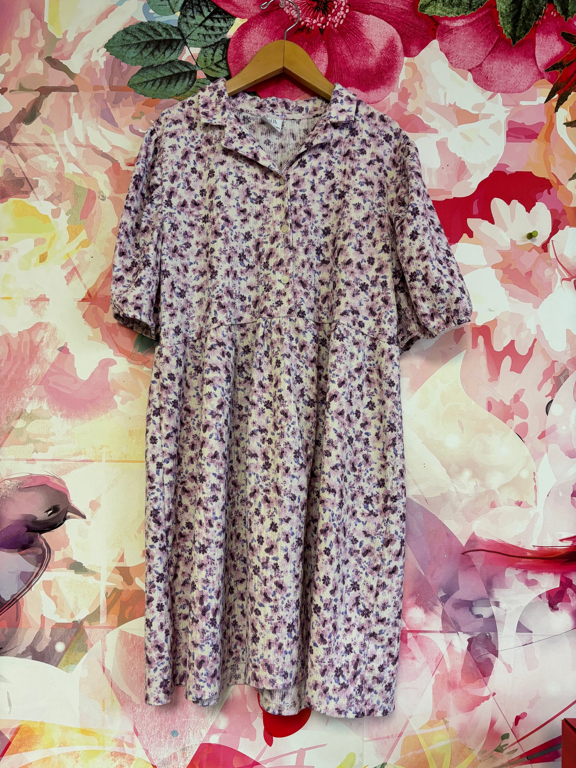 zara floral dress long sleeve Zara Long Sleeve Dress by Zara