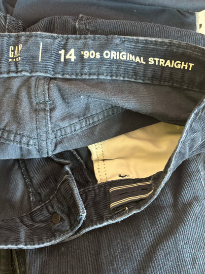 Gap navy blue corduroy pants. 90’s Original Straight style. Size 14