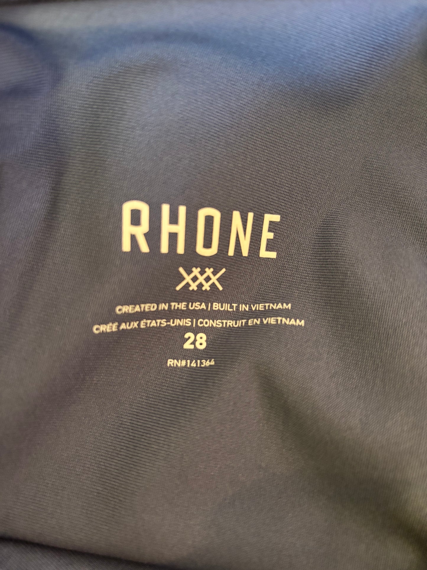 Rhône Blue Commuter Pants. Slim With Stretch. Size Men’s Small Waist 28. Size 16T.
