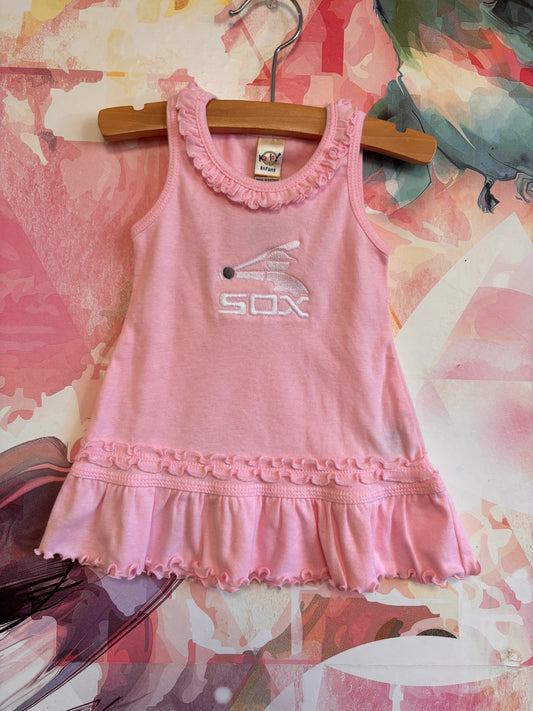 Chicago White Sox Pink Sleeveless Dress. New With Tags. Size 6m-9m.