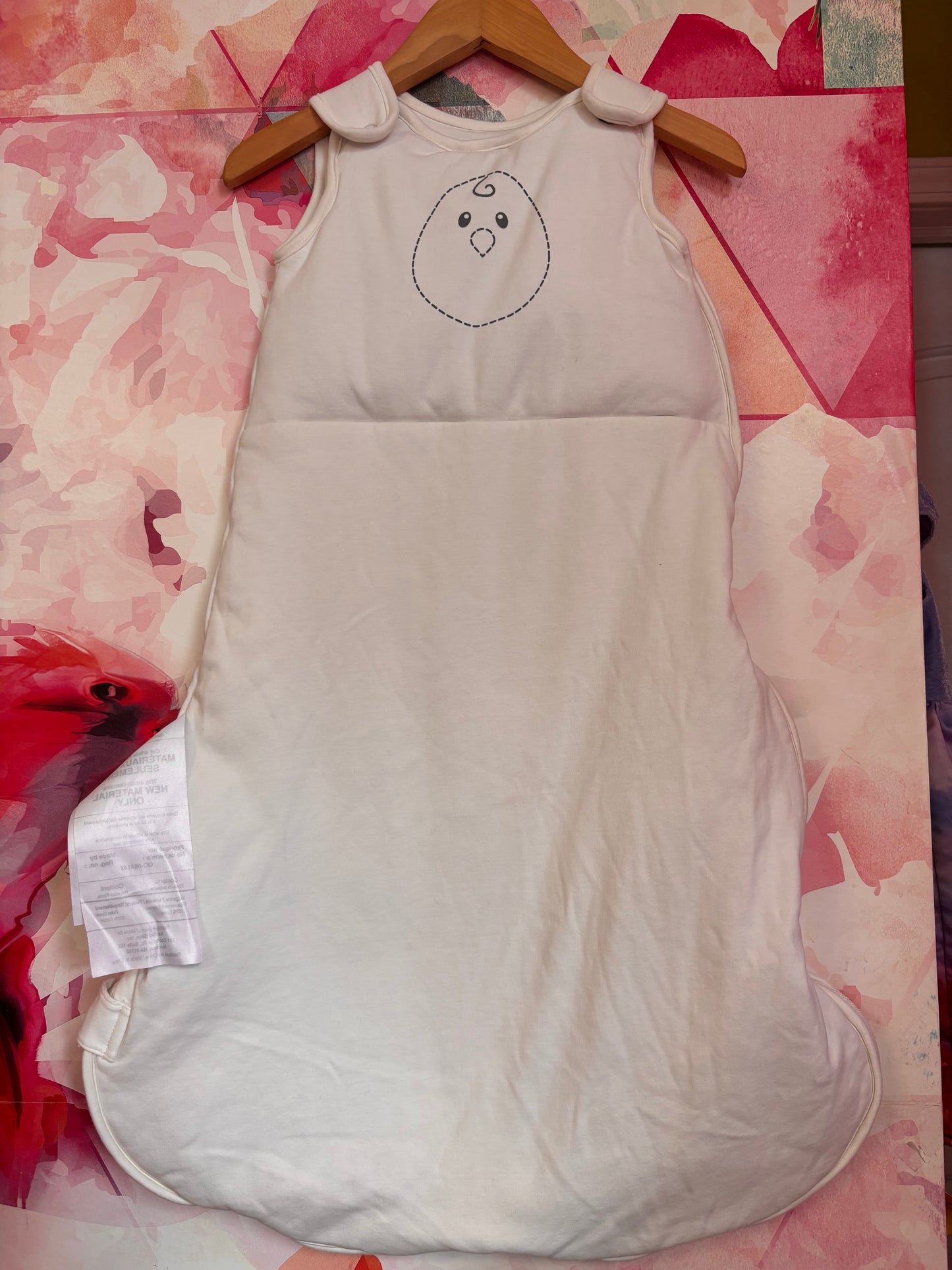Nested Bean white sleep sack. Zen Sack Winter. Size Large. 15-24m