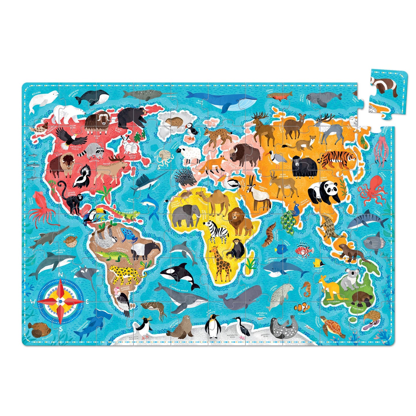 Banana Panda - Puzzlove Animals of the World 60-piece puzzle for age 4+
