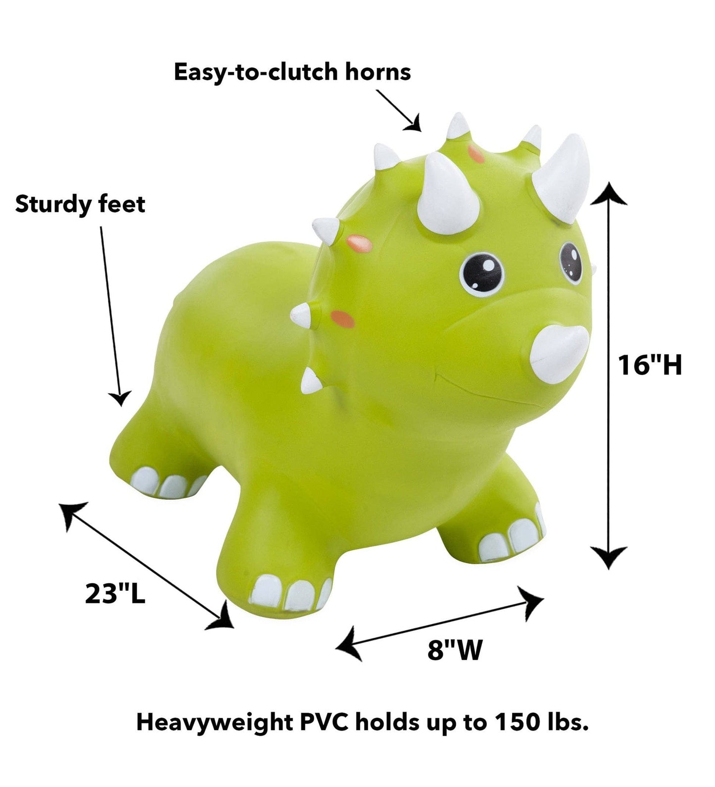 Bouncy Inflatable Animal Jump-Along: Grey Bunny